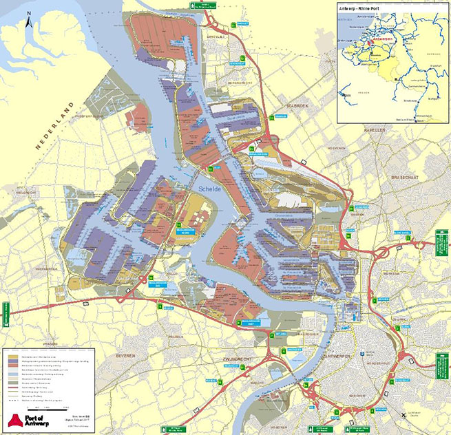 Порт Антверпен на карте